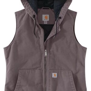 Brand New Carhartt Mauve Hooded Vest Taupe Gray